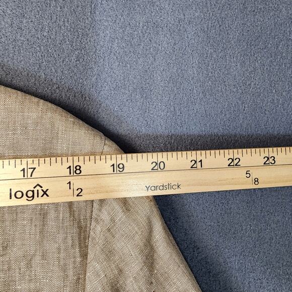 Banana Republic Mens Sport Coat 44R Slim Fit Linen Oatmeal Yacht Preppy Beachy - Picture 6 of 16